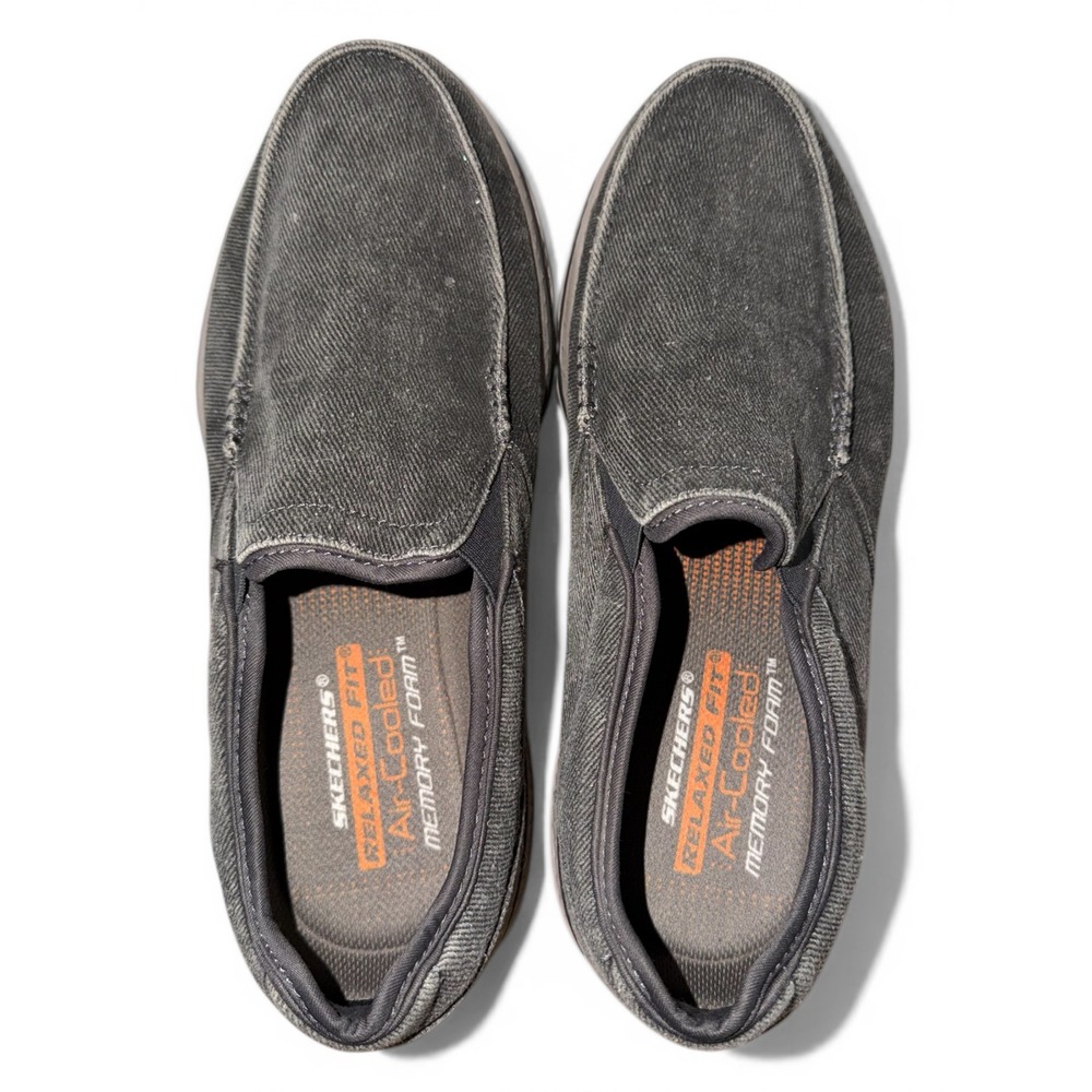 Skechers Relaxed Fit 65355 Mens 11.5 Gray Slip On Air Cooled Shoes